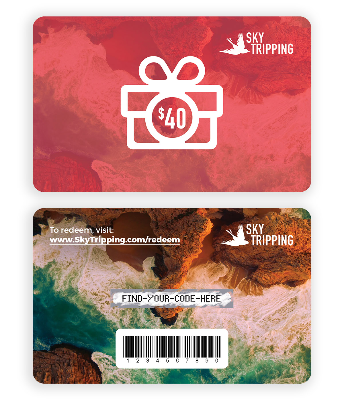 Gift card front and back